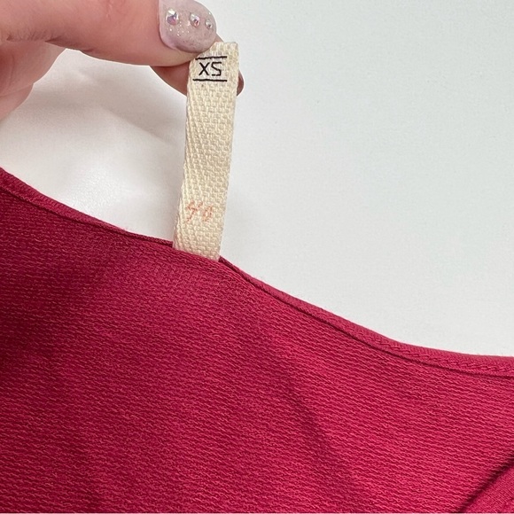 Lanston REVOLVE Casual T-Shirt Dress Drawstring Waist Size XS NEW Dark Pink - Picture 9 of 11